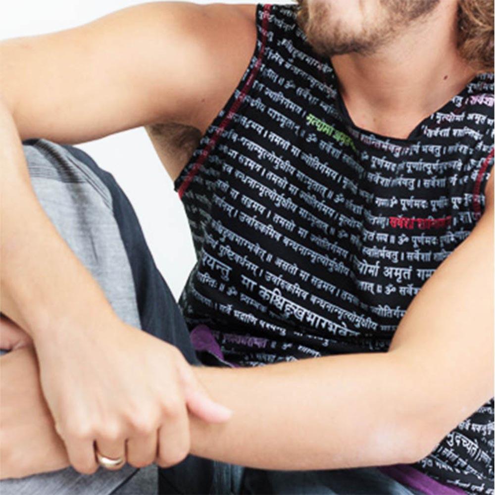 T-shirt yoga homme Coton prémium - Débardeur yoga homme Mantra imprimé et brodé 4/6