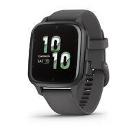 Montre GPS avec bracelet silicone gris foncé Garmin Venu Sq 2