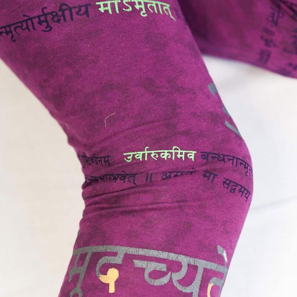 Legging yoga et Pilates Taille haute - Om Tryambakam mantra 3/5