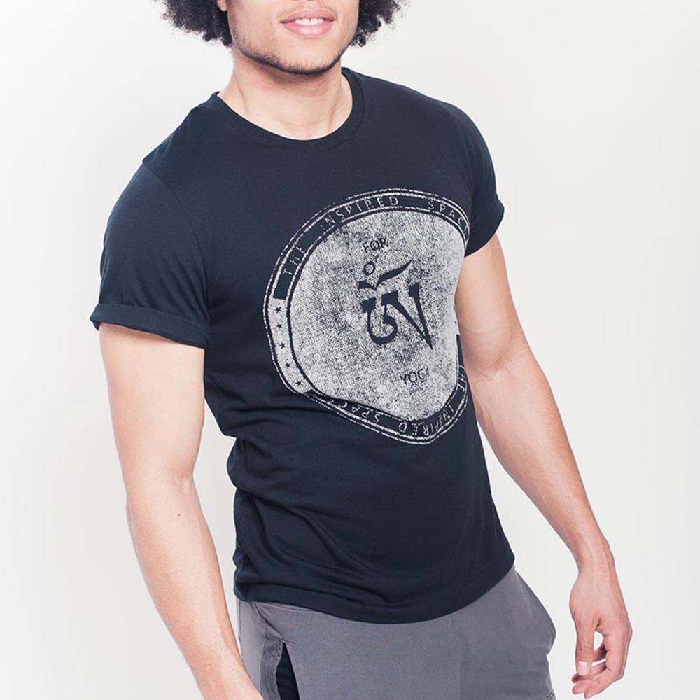 T-shirt yoga homme Coton éco-conçu et modal - Vêtement yoga homme Om tibétain 1/5