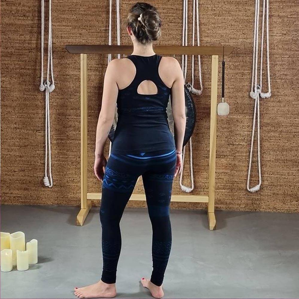Débardeur yoga sans coutures 70% coton bio, Haut de yoga soutien intégré Namasté 5/5