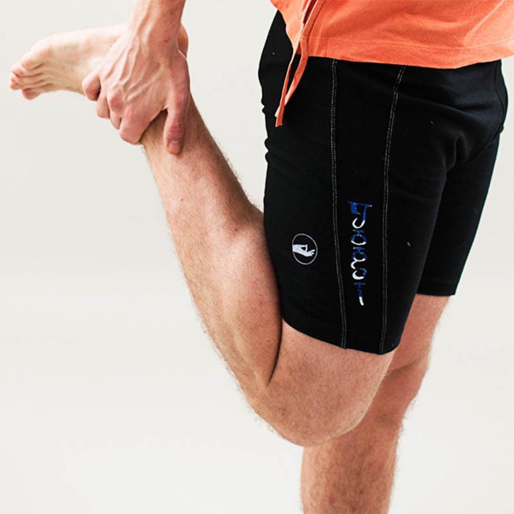 Short de Yoga et Pilates pour Homme 95% coton premium- Yogi Noir 4/5
