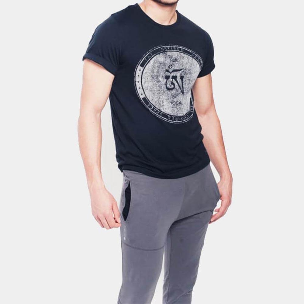 Pantalon de Yoga homme Slim Fit Gris - Vêtement yoga homme Tatouage sacré 2/5