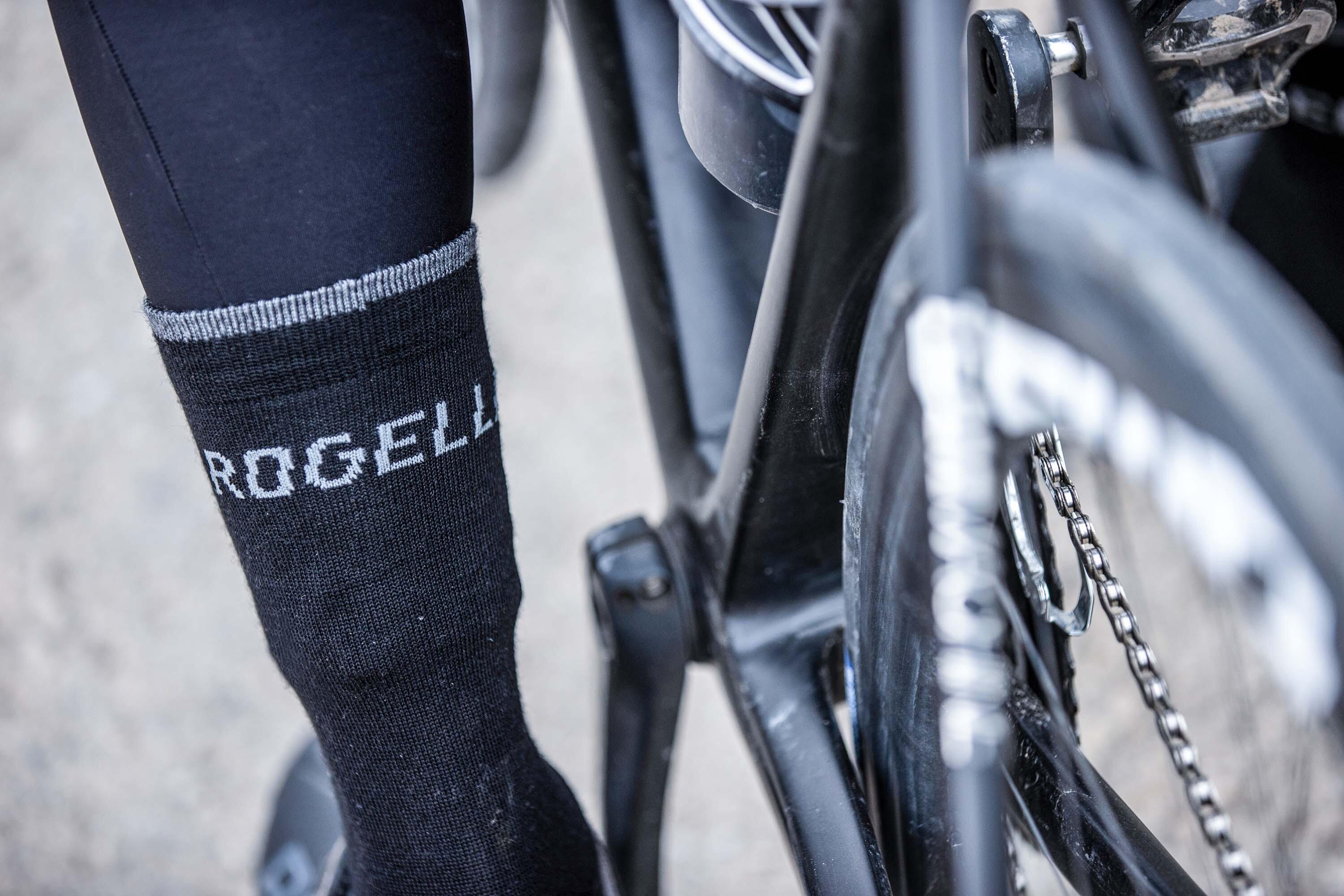 Cyclisme Hiver Chaussettes Longues de Vélo Noir 3/5