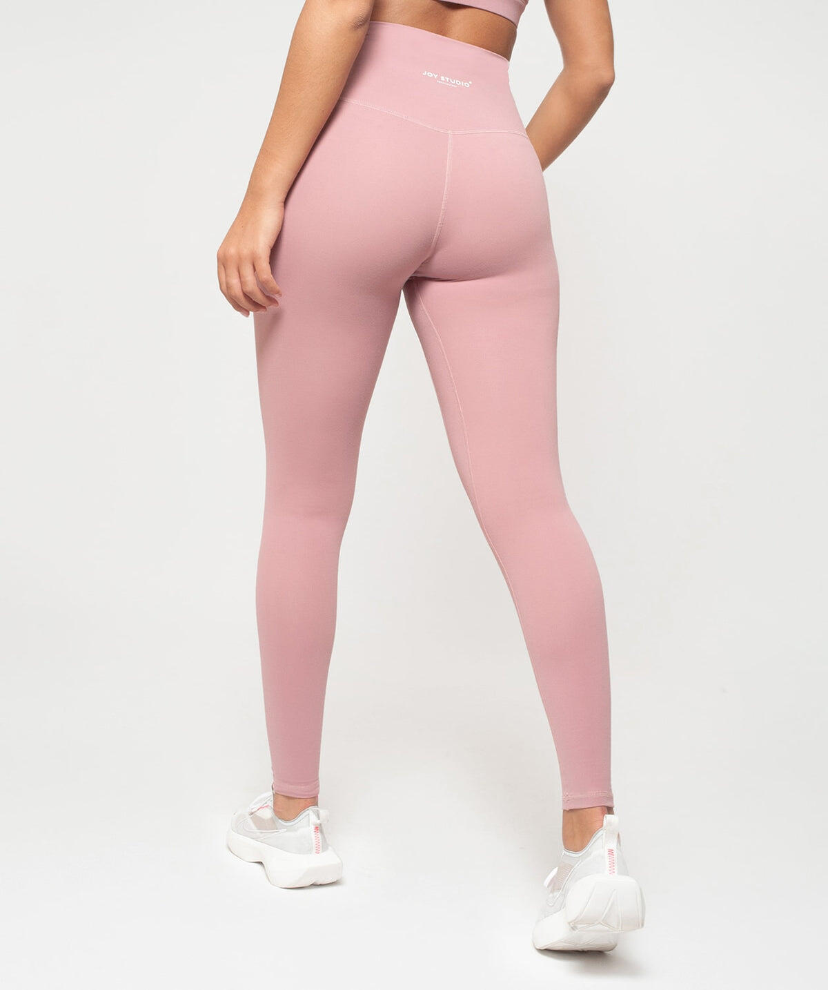 Leggings Vita Alta Donna Fitness Soft Touch - Rosa 2/5