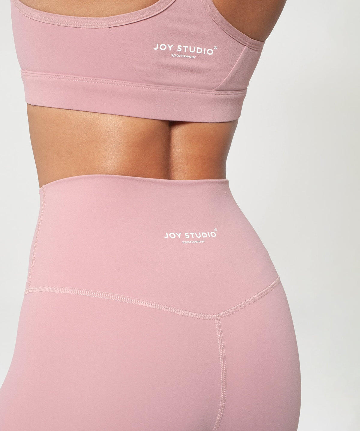 Leggings Vita Alta Donna Fitness Soft Touch - Rosa 4/5