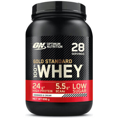 Optimum nutrition 100% whey gold standard (2lbs) cookies & cream - eiwitten
