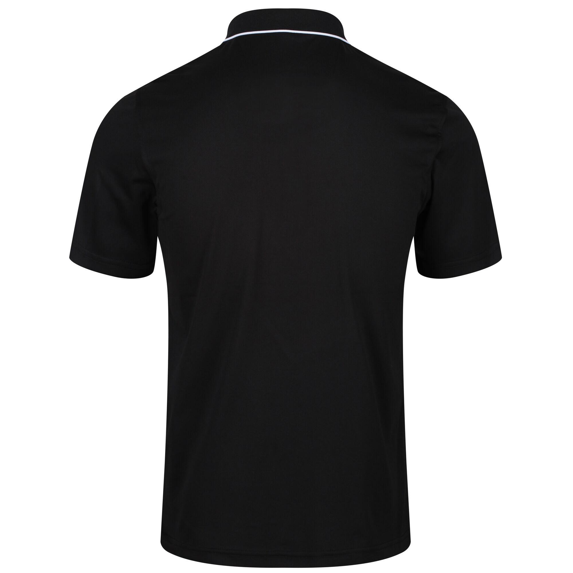 Maverik V Men's Fitness Short Sleeve Polo Shirt - Black 2/7