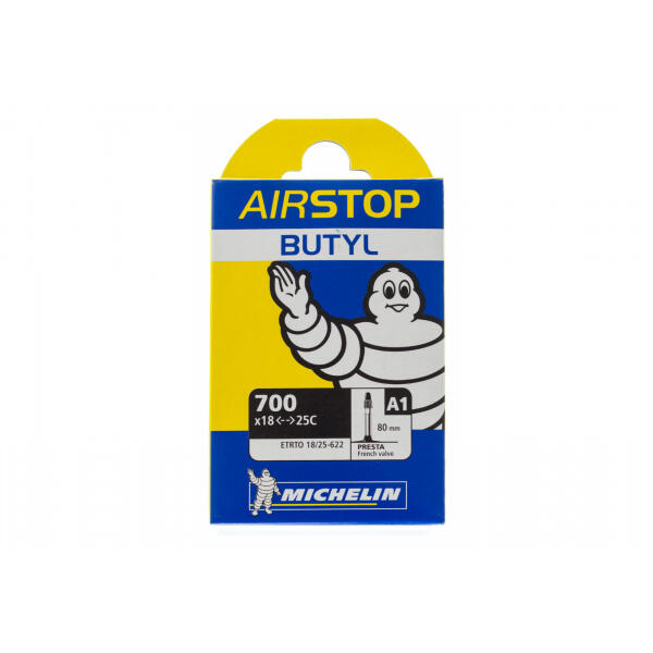 CHAMBRE A AIR VELO 700 x 18-23 MICHELIN A1 VALVE PRESTA LONGUEUR 80mm 2/3