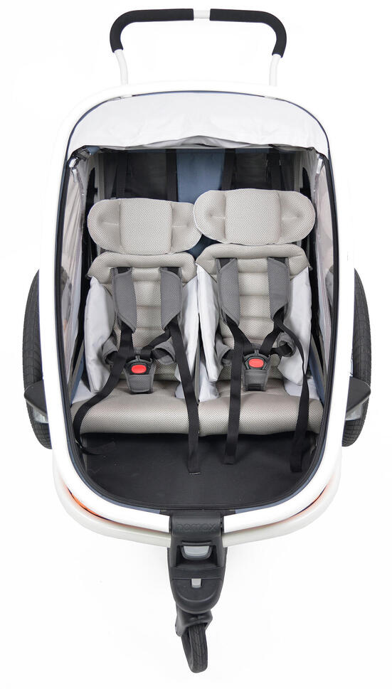 Przyczepka Rowerowa dla Dziecka Hamax Outback Twin Blue/White Niebieska/Biała