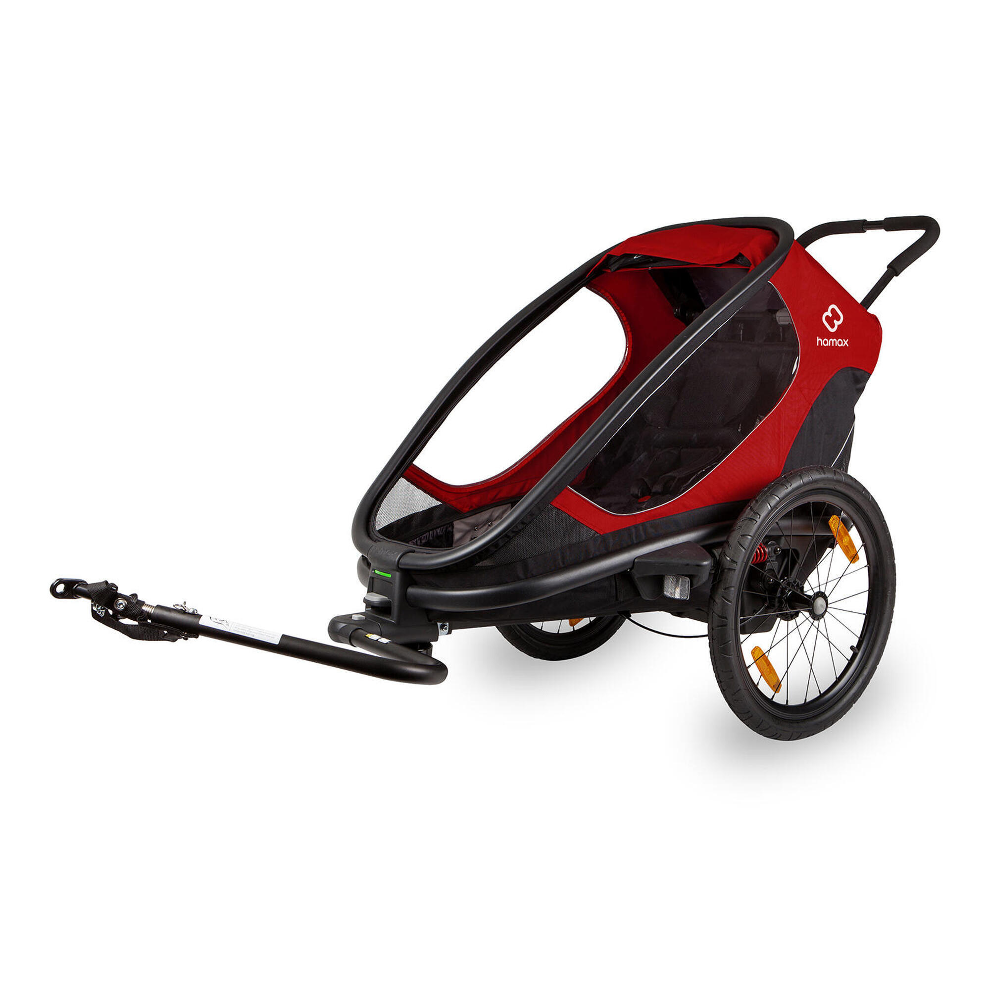 Przyczepka Rowerowa dla Dziecka Hamax Outback One Red/Black Czerwona/Czarna