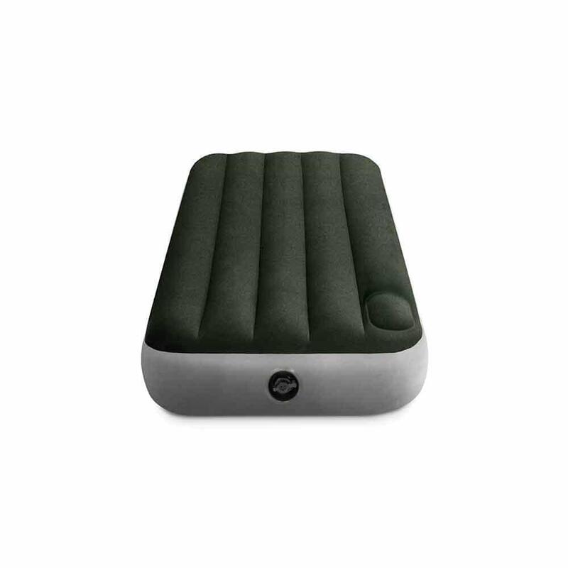 Single Dura Beam Downy Airbed 單人充氣露營床墊 (內置泵) - 深綠色