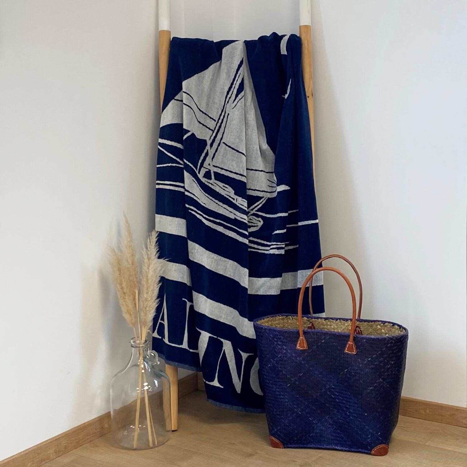 Telo mare XL in spugna velour Jacquard - Oceanside - 140x180 cm - 400 g/m² 2/4