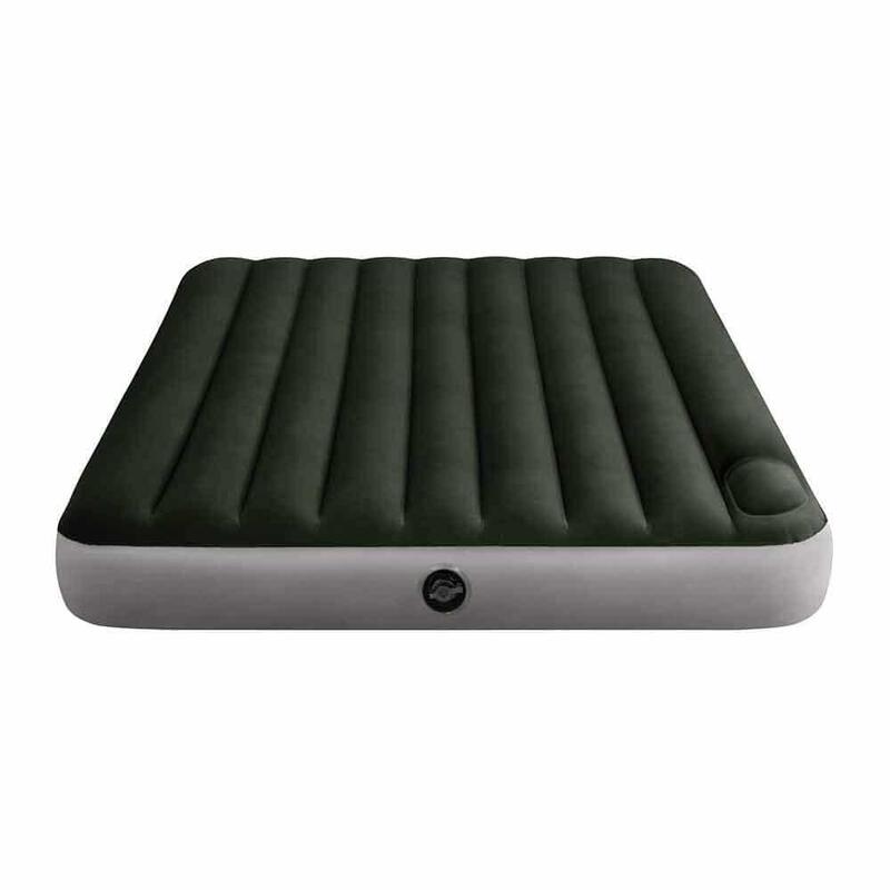Queen Dura Beam Downy Airbed  加大充氣露營床墊 (內置泵) - 深綠色