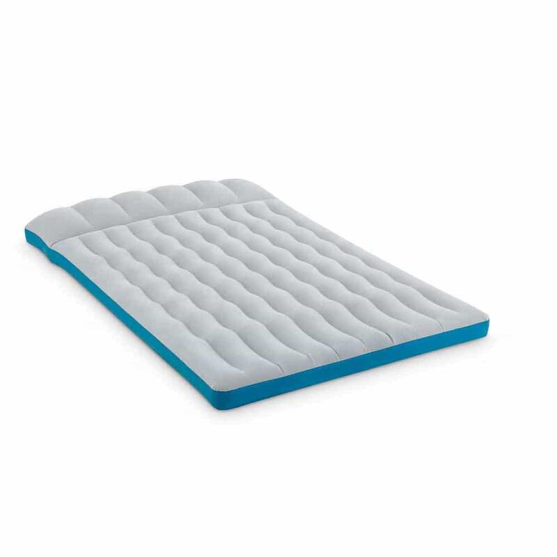 Double Inflatable Camping Mat - Light Grey