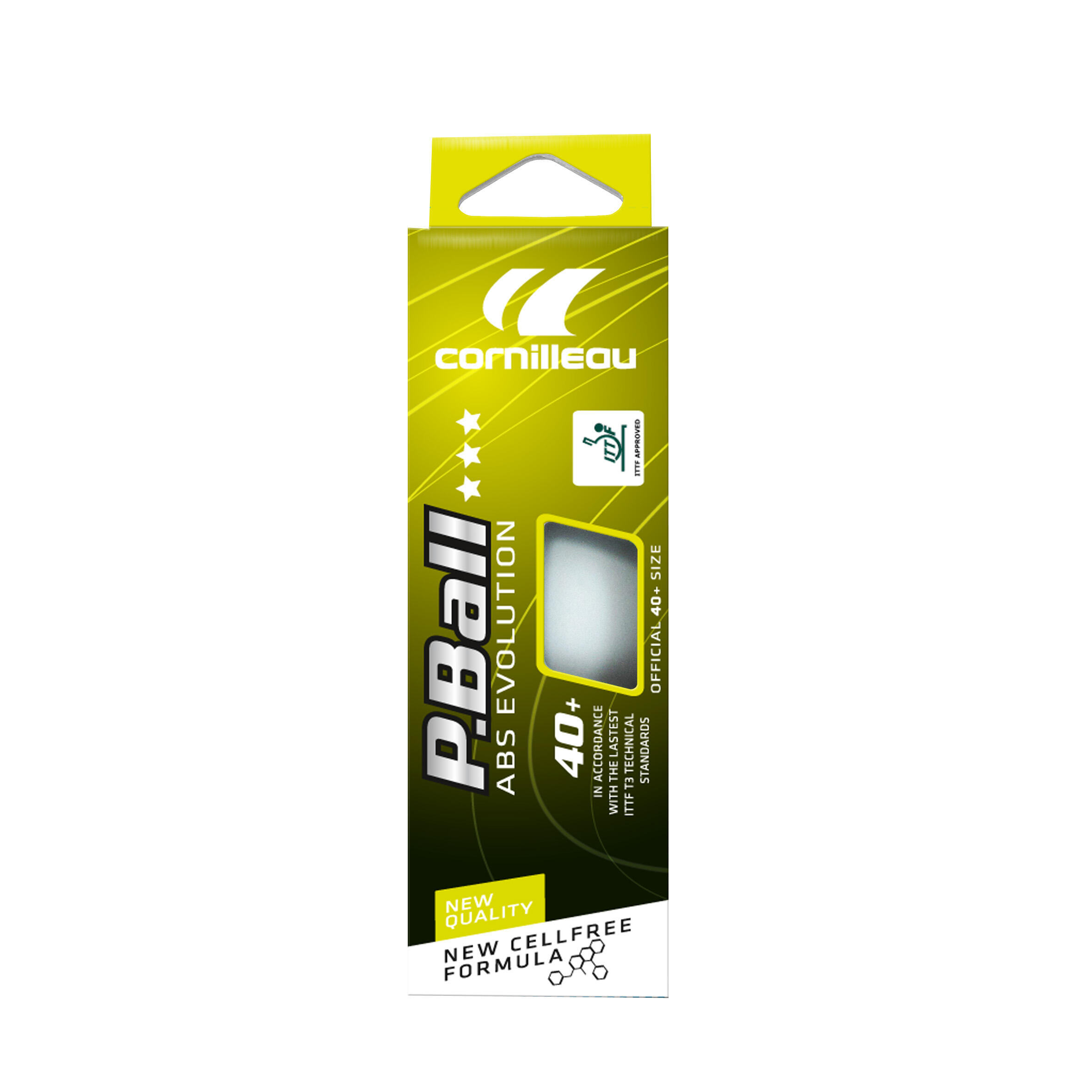 Balle de Ping Pong - P-Ball Evolution1 x6 - Cornilleau
