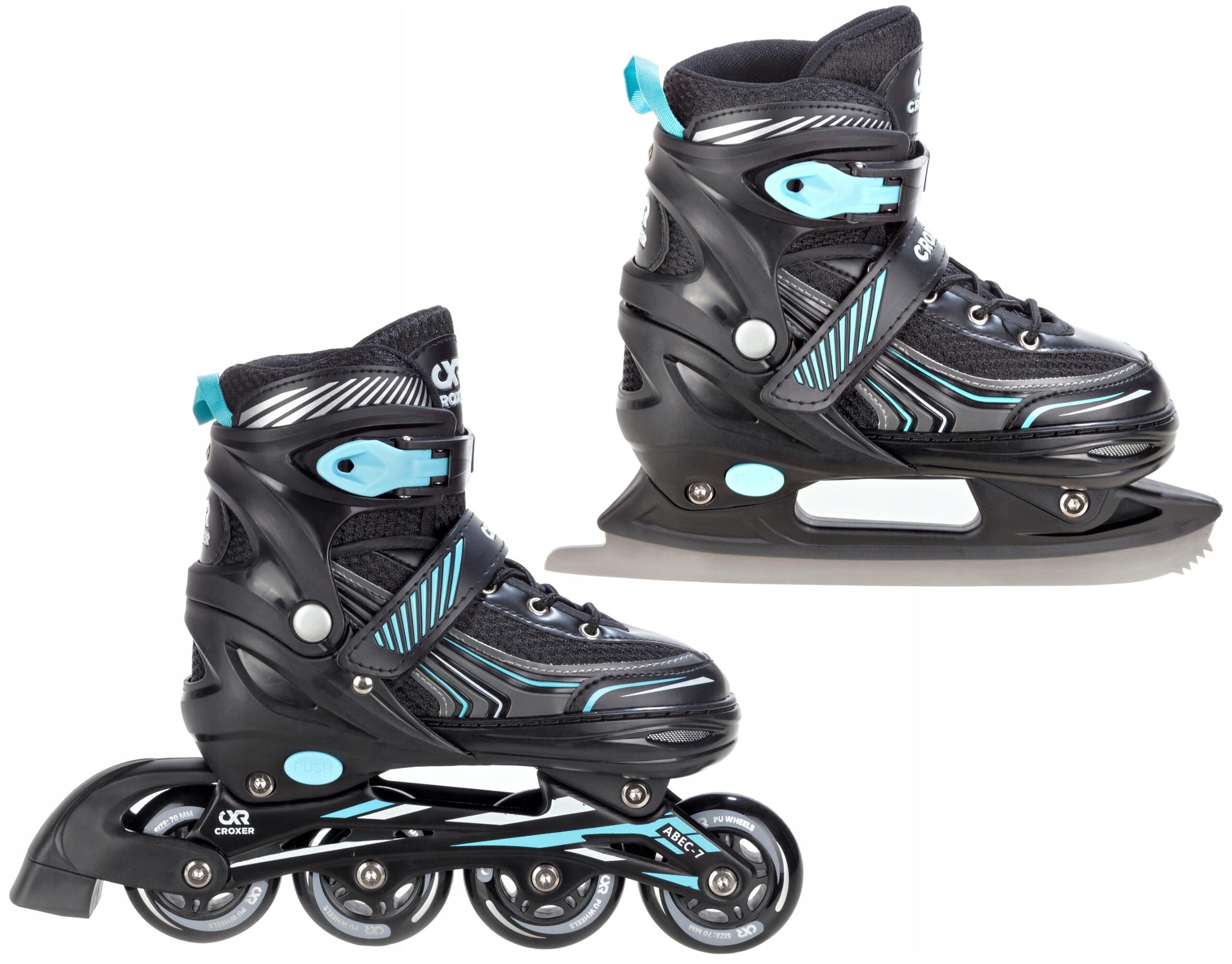 Patine Croxer Optima, Negru/Turcoaz