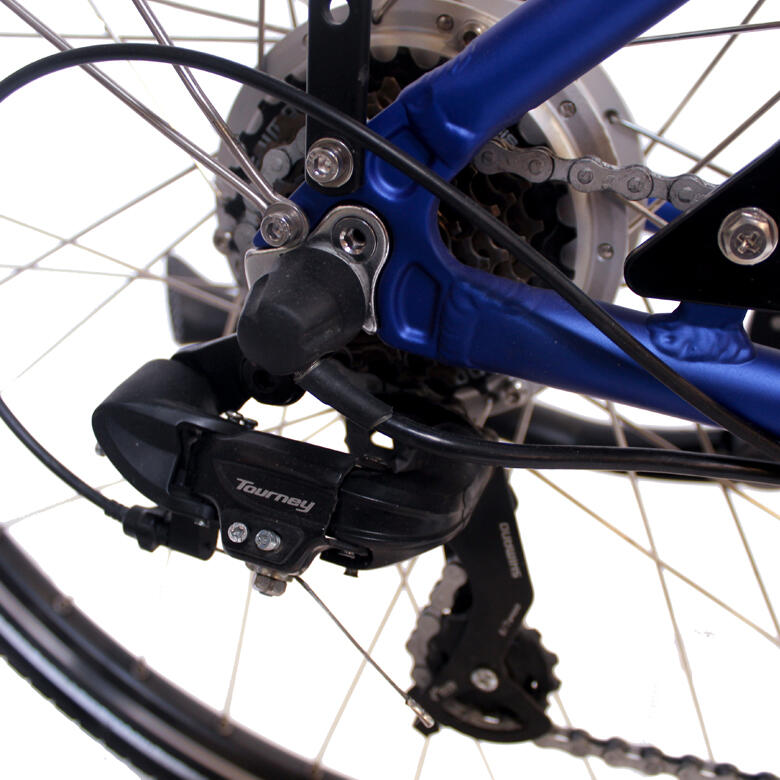 Velo Ville Saxonette Advanced Sport 28 60km 374Wh Fourche susp 7 vit Noir SAXXX Decathlon