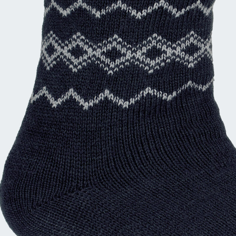 Chaussettes d'intérieur antidérapantes | Fourrés | Femmes & Hommes | Gris