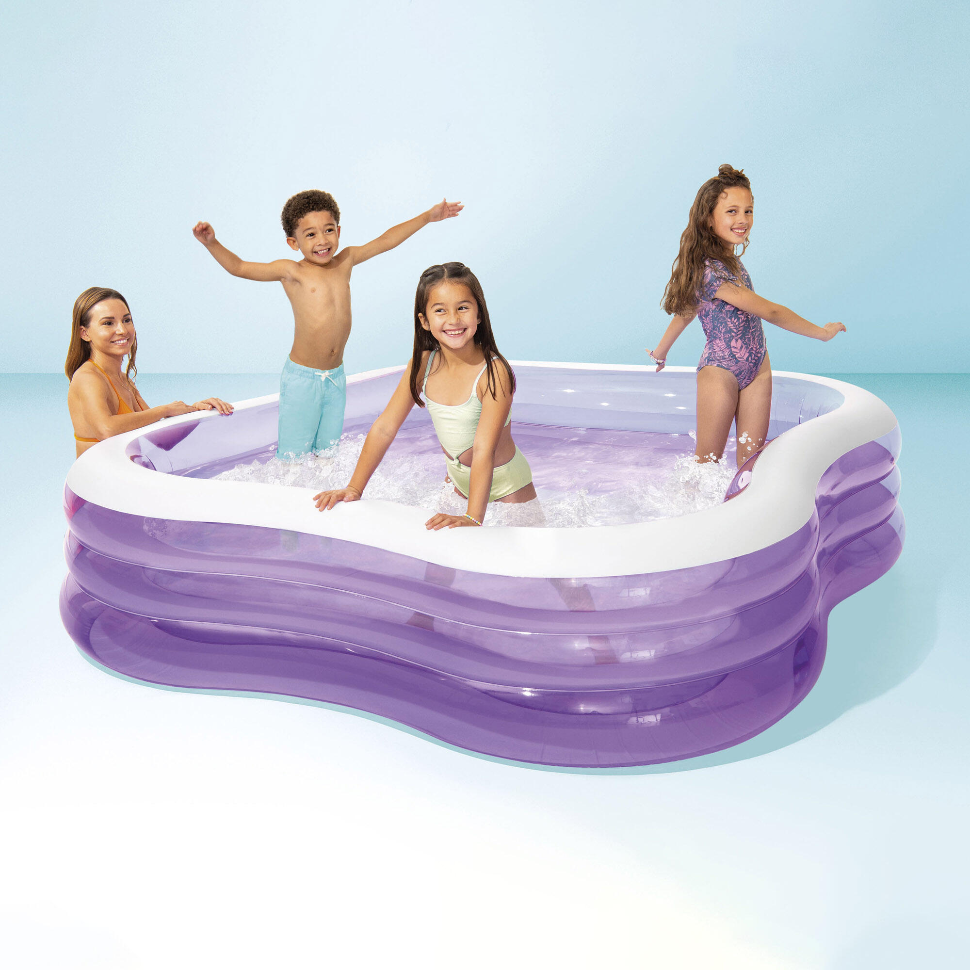 Piscina insuflável intex quadrada 229x229x56 cm - 1.215 litros 2/7