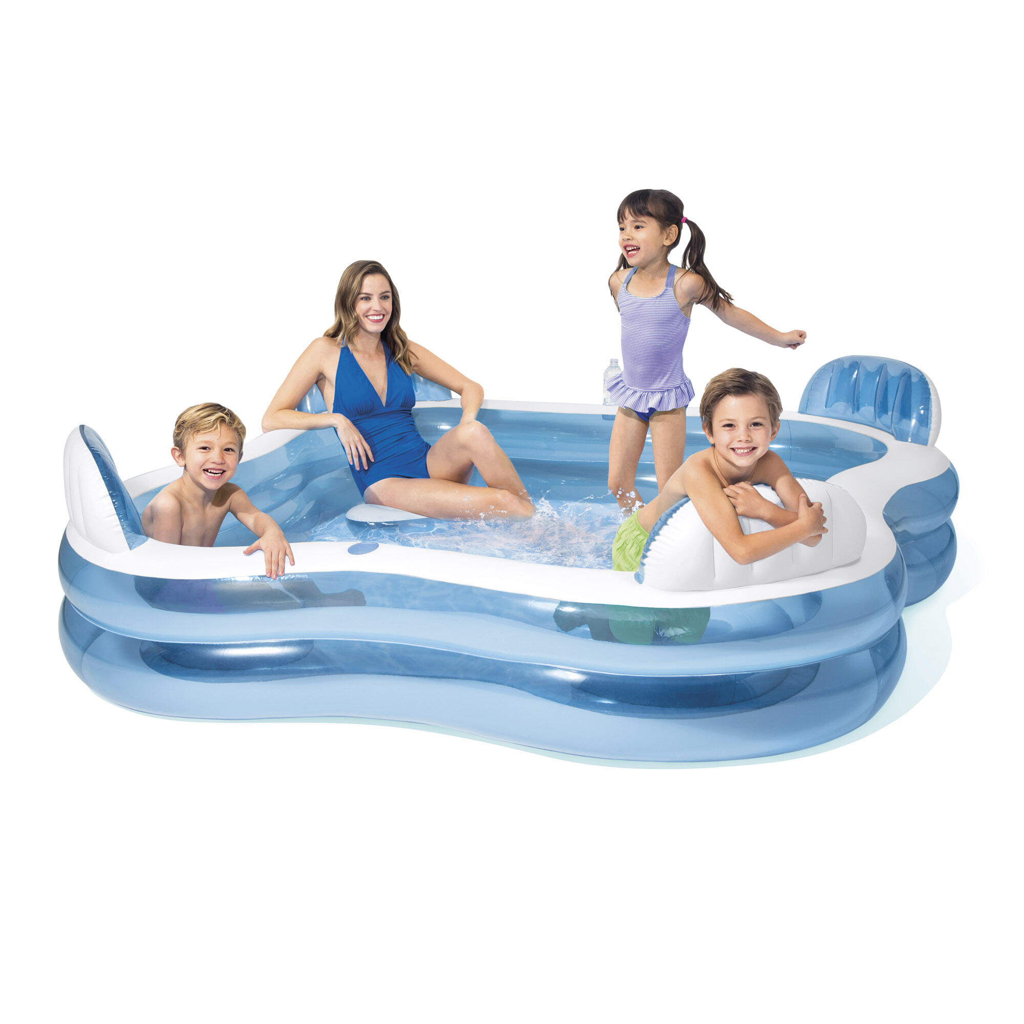 INTEX Intex 56475NP - Piscina Gonfiabile Family Quadrata, 229x229x66 cm