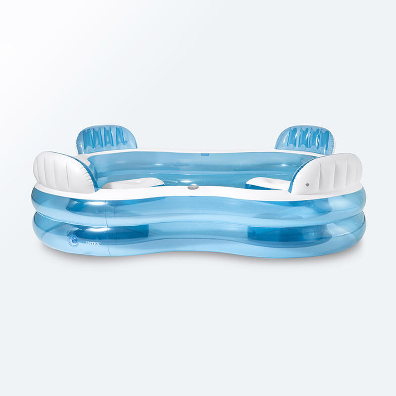 Piscina insuflável com assentos 229x229x66 cm - 990 l