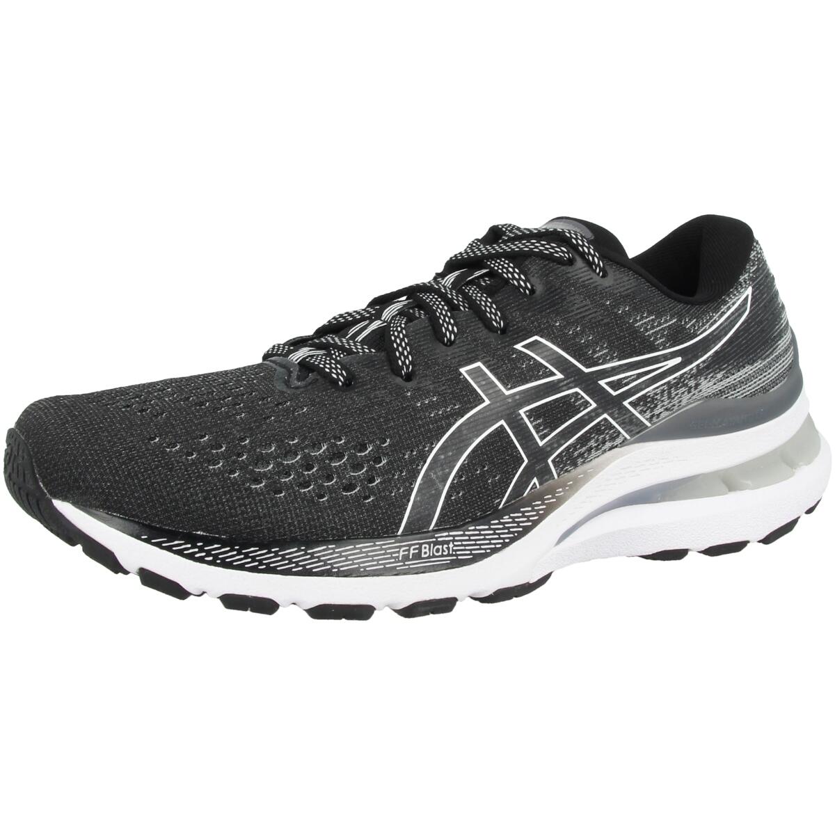 Asics Gel-Kayano 28 Womens Black/White Running Shoes | Decathlon