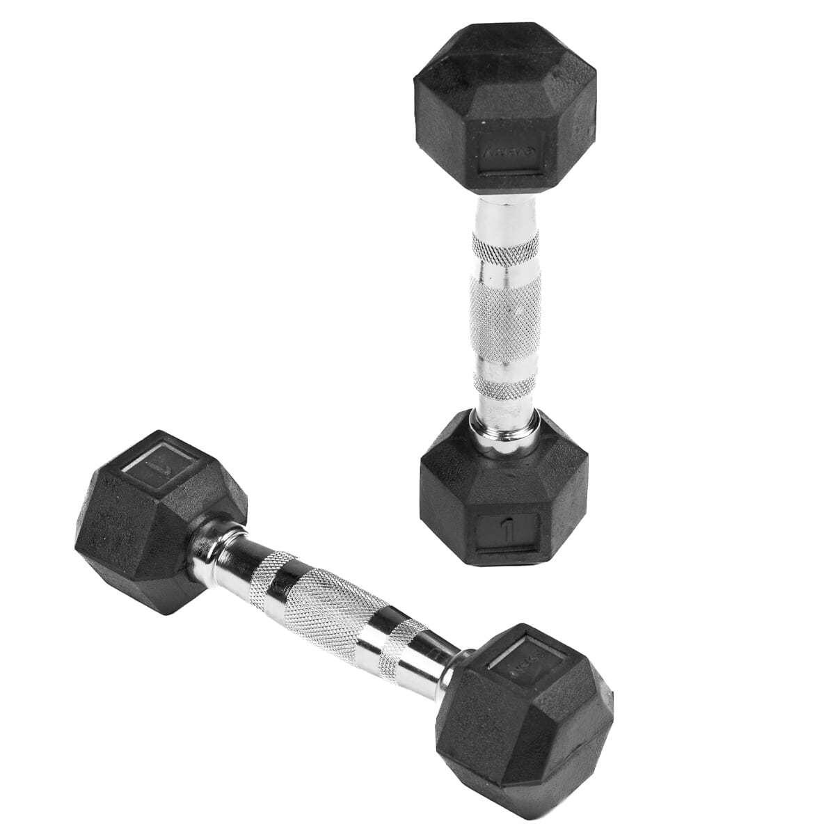 Mancuernas hexagonales 1kg (par) musculación cross training 1/7
