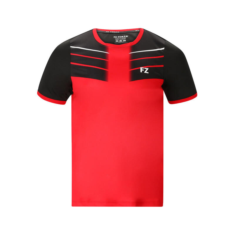 Koszulka do badmintona męska FZ Forza Check z krótkim rękawem