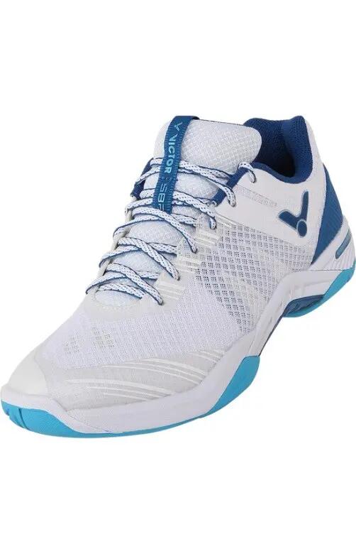 Zapatillas - Bádminton - Adulto - Ligeras, estables - Blanco/Azul 2/4