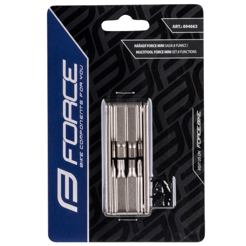 Zestaw kluczy rowerowych Force Mini 8 funkcji multitool 3/3
