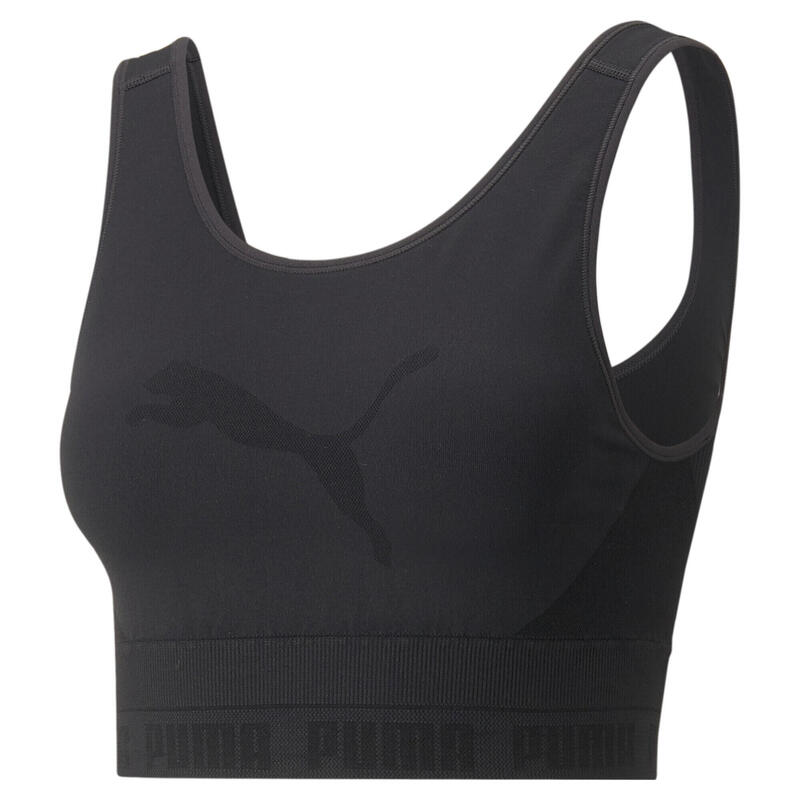 Top corto EVOKNIT da donna PUMA Black