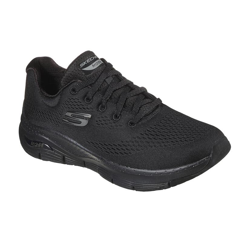 Zapatillas Caminar para Mujer Skechers Arch Fit Negras con Cordones