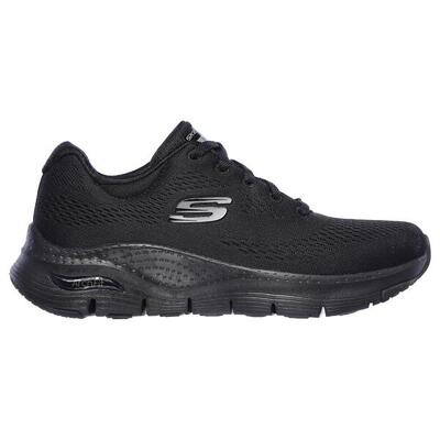 Zapatillas Caminar para Mujer Skechers Arch Fit Negras con Cordones