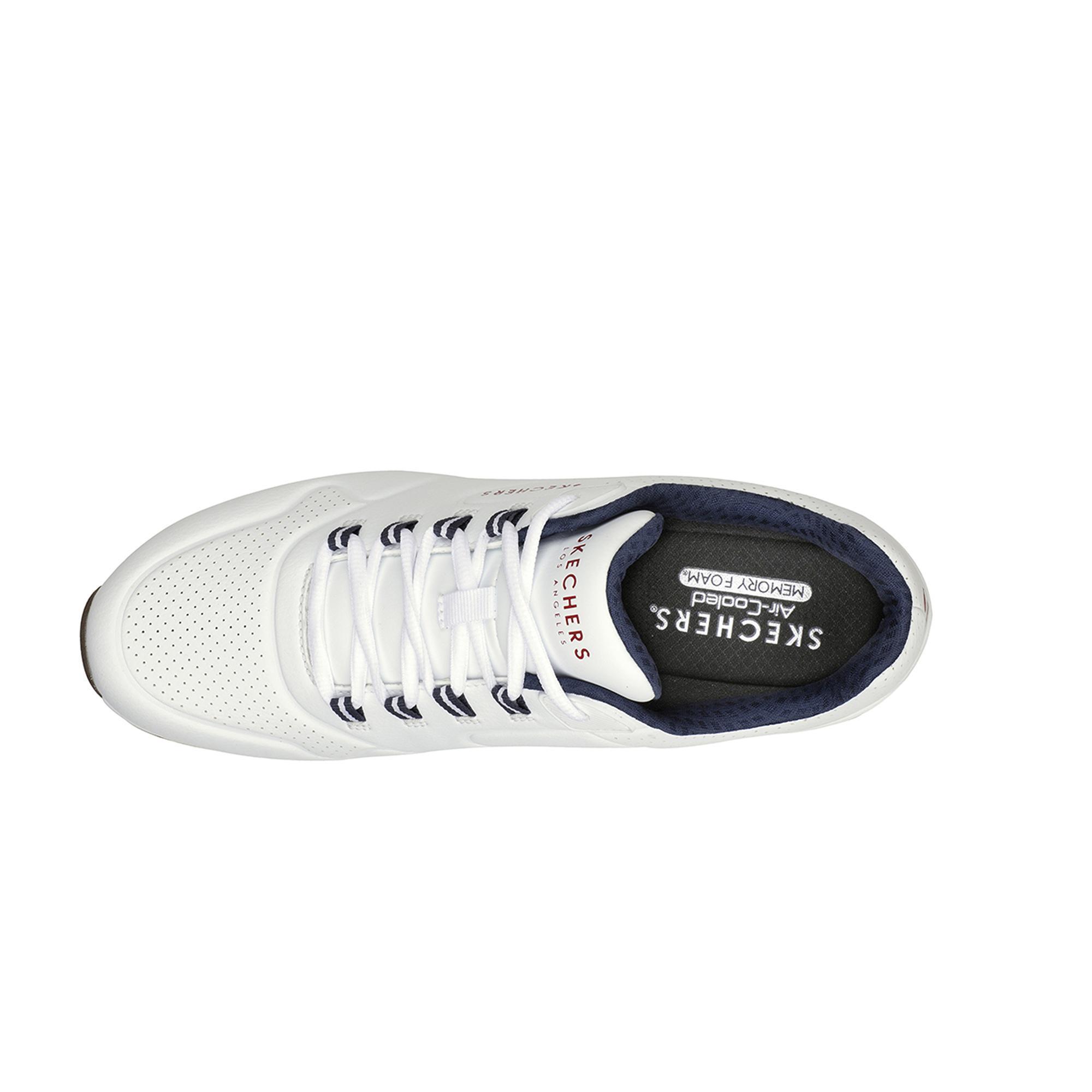 Zapatillas Caminar para Hombre Skechers 232181_WNVR Blancas con Cordones 3/5
