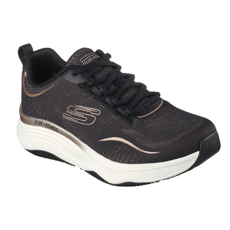 Alas Amargura Caprichoso Zapatillas Caminar Mujer SKECHERS Relaxed Fit D'Lux Fitness-Pure Glam Negro  | Decathlon