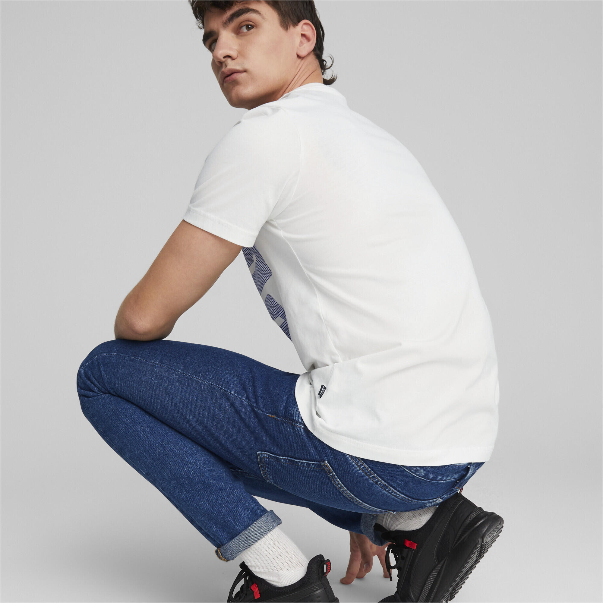 T-shirt Essentials+ Logo Lab da uomo PUMA White 3/6