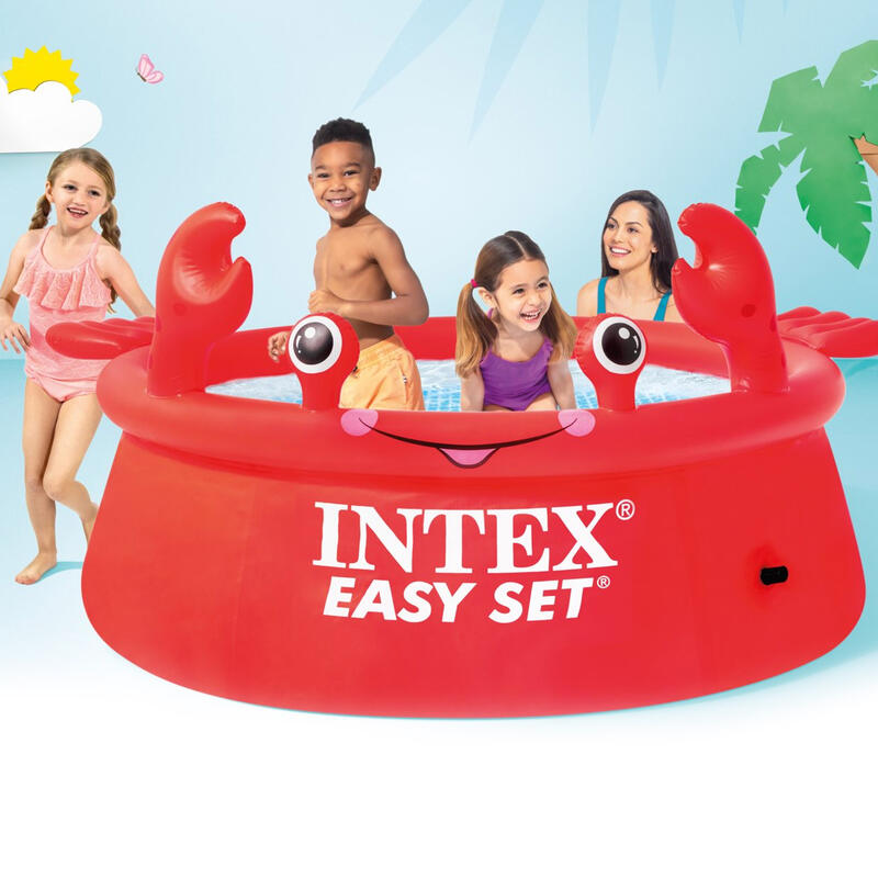 Pool - Intex - Easy Set - 183x51 cm - Rund - Aufblasbarer Krabben-Edition