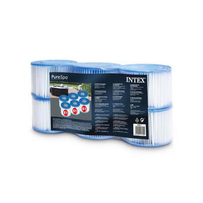 Intex Pure Spa Filterpatrone Typ S1 - 6er Pack