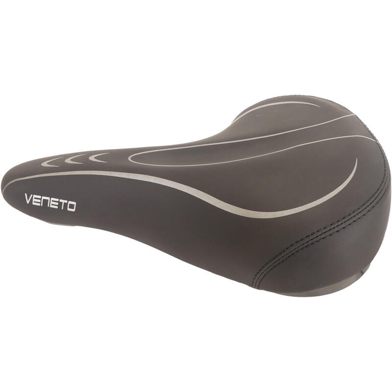 Selle de vélo Edge Veneto avec lumière arrière et support - noir