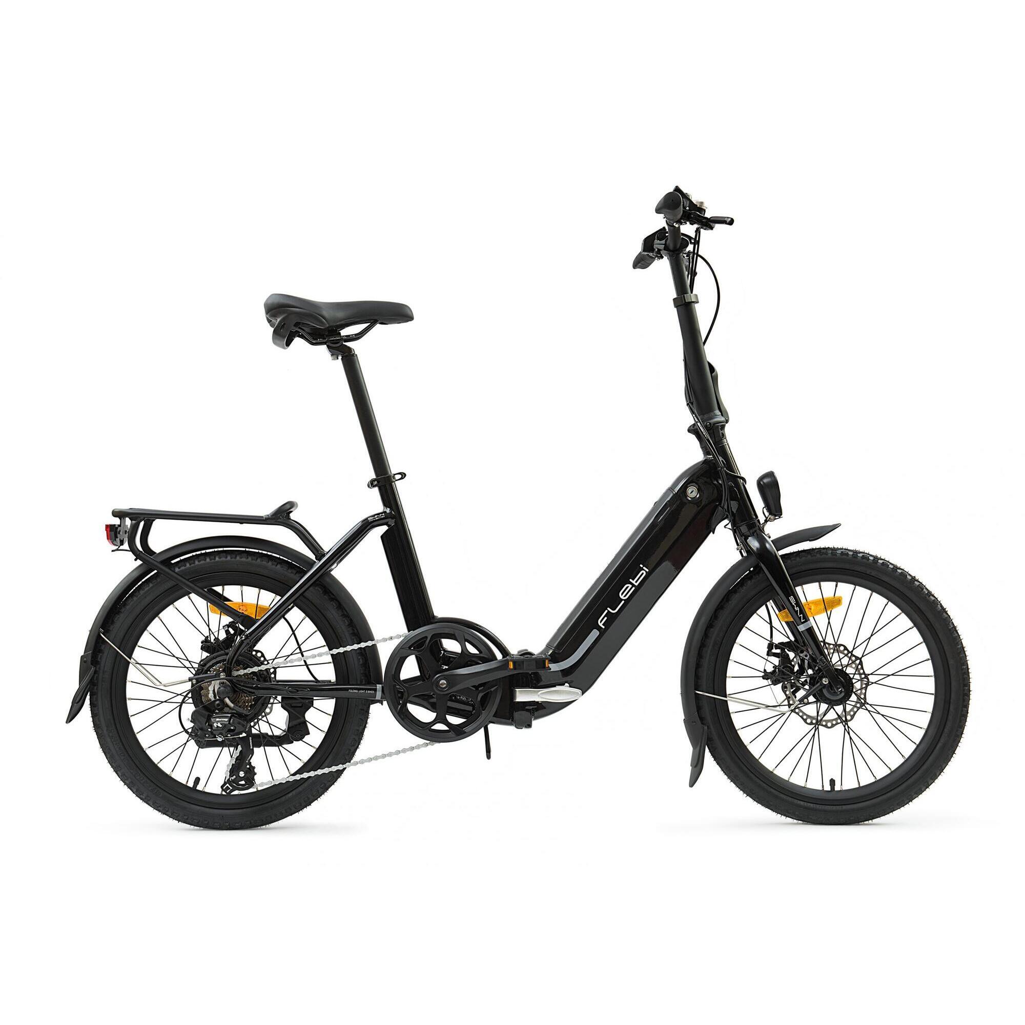 Vélo De Ville Électrique Pliant Swan Blackgloss | Jusqu'à 70km - Batterie 10.4ah