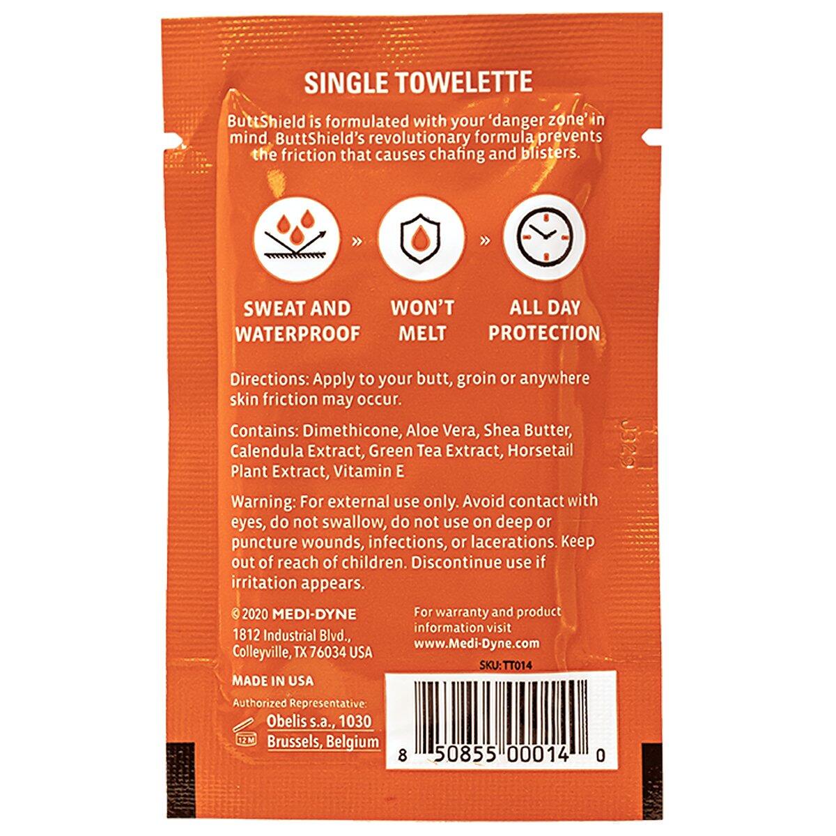 Buttshield Towelette 6 Pack 3/5