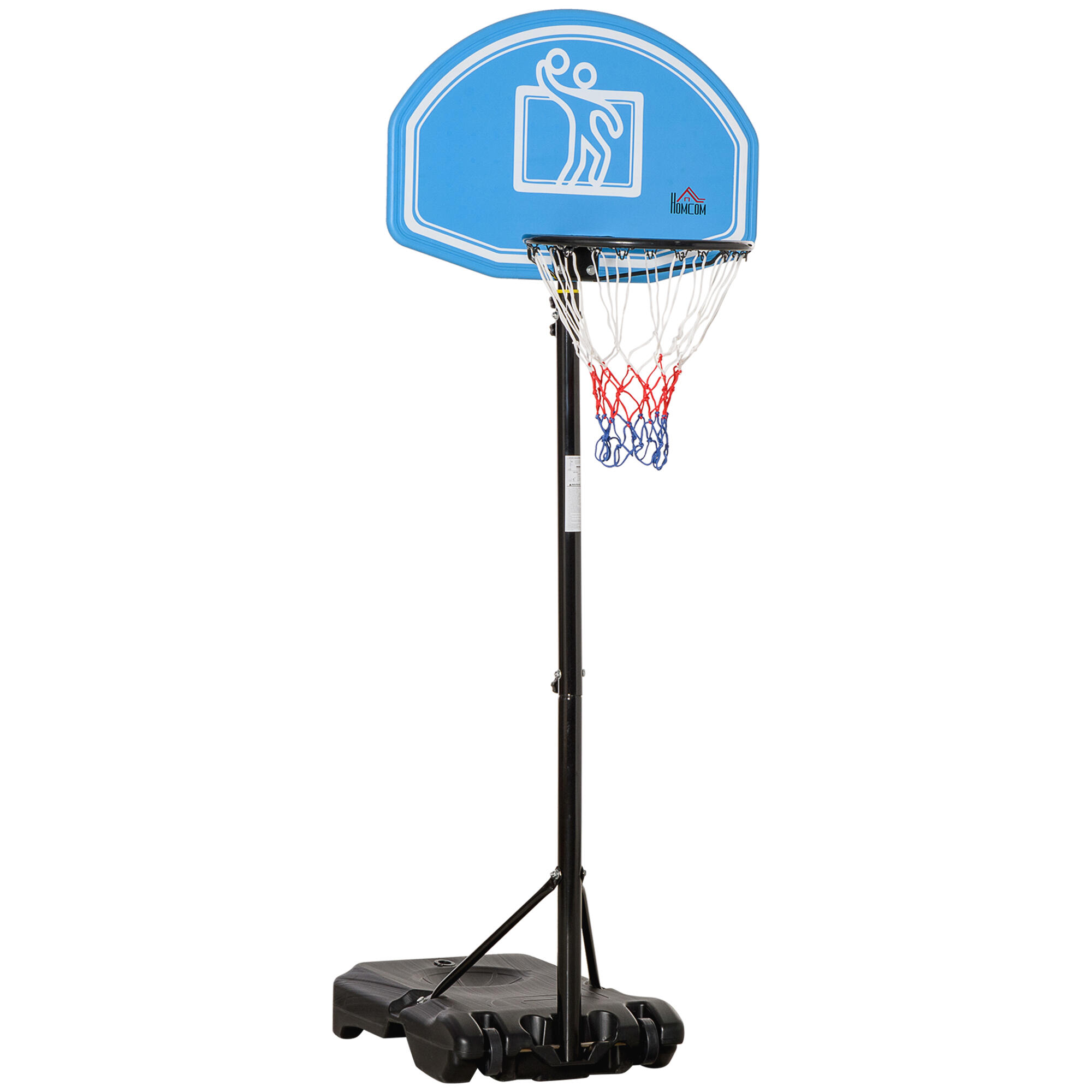 HOMCOM Canasta de Baloncesto HOMCOM 76x70x254 cm Negro y Azul
