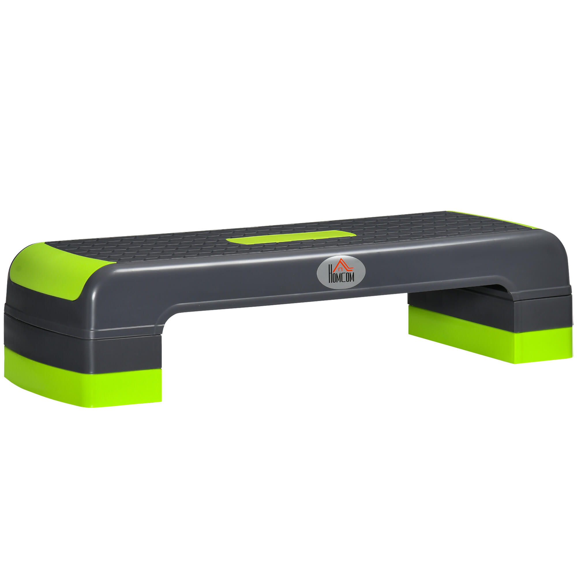 Plataforma Step HOMCOM 78x28x20cm Verde e Cinza