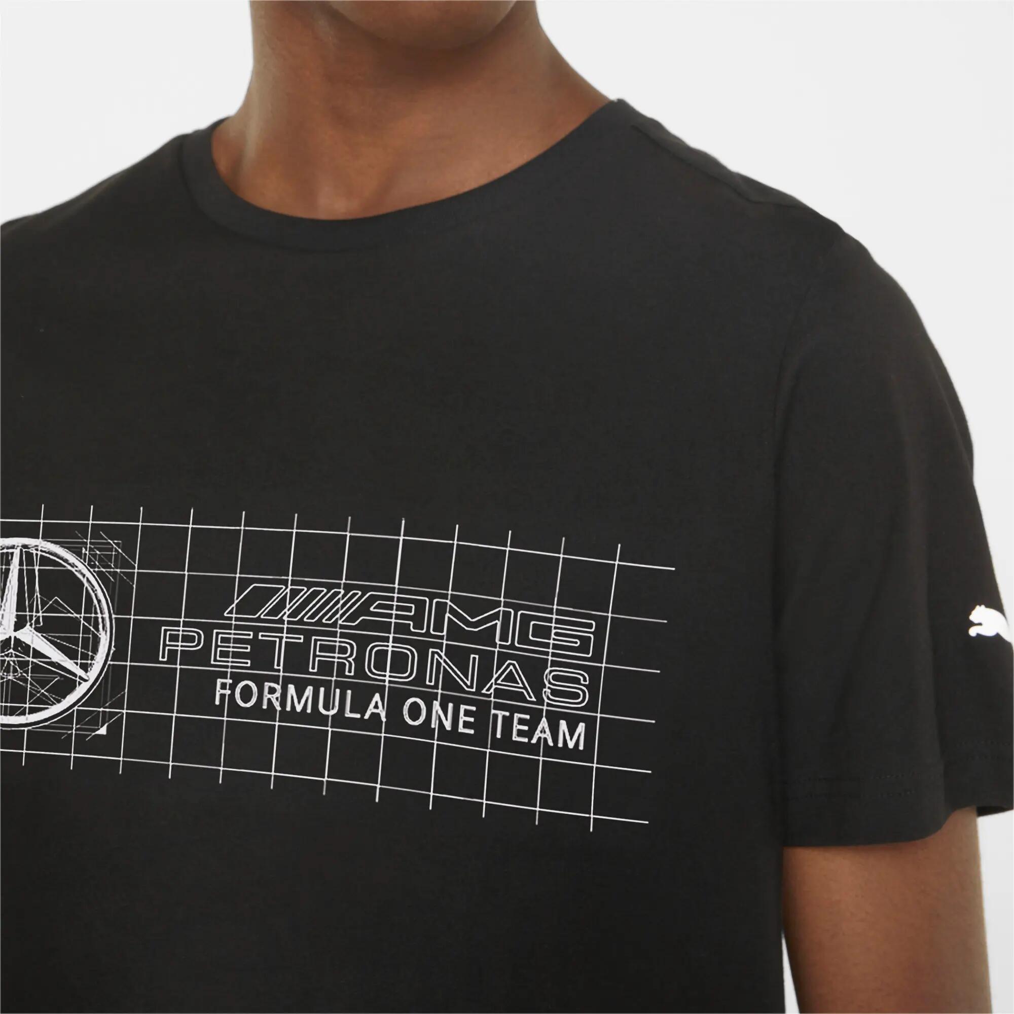 T-Shirt PUMA para homem com o logótipo da Mercedes F1 - Preto 4/7
