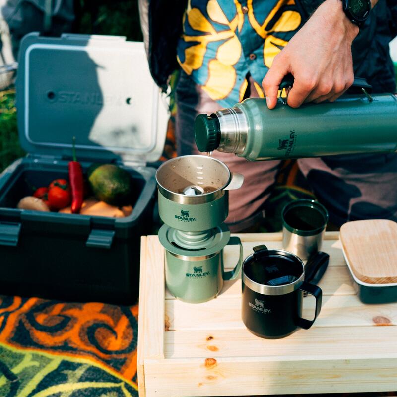 Thermobecher Camping 0,35L - Doppelwandiger Vakuumisolierter Kaffeebecher Inox