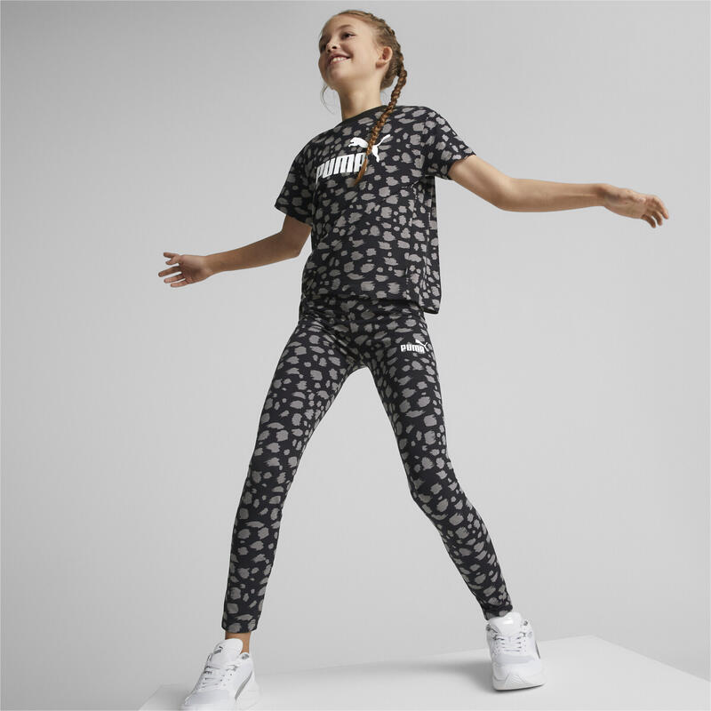 Essentials+ Animal Printed Knotted T-Shirt Kinder PUMA Black