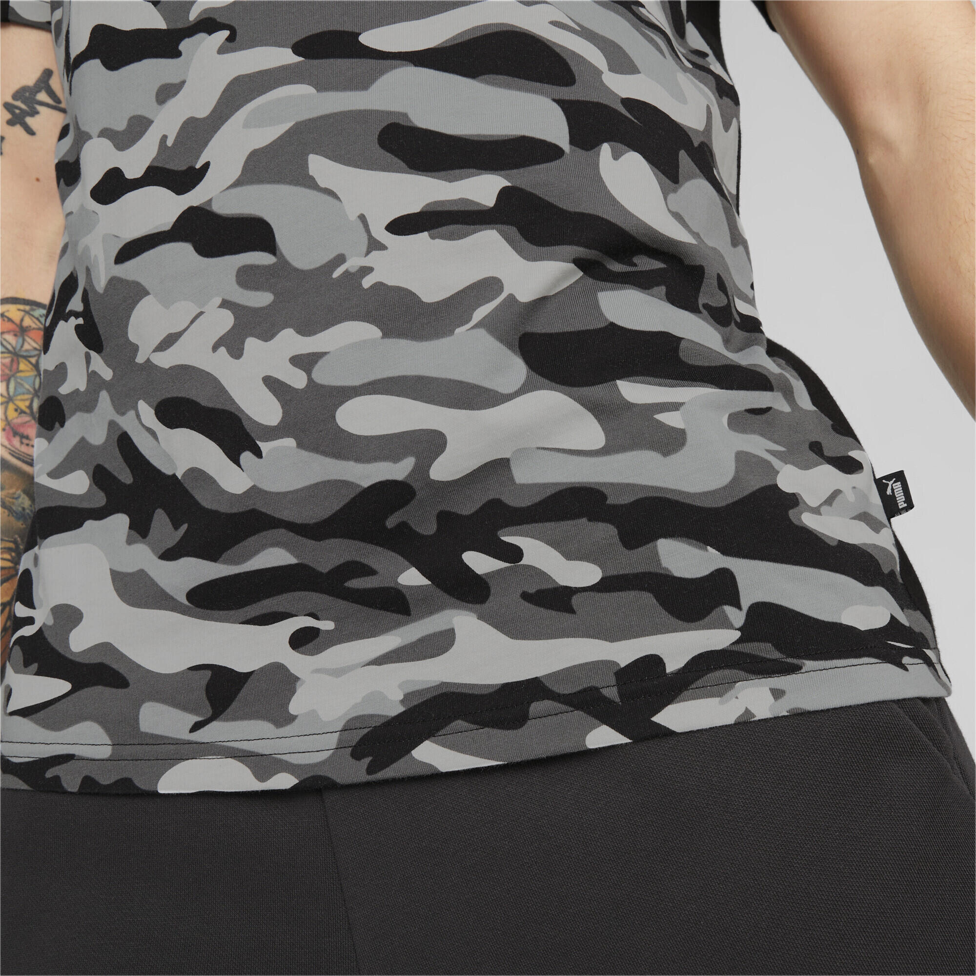 Essentials Block Camo T-Shirt Herren PUMA Black 4/6