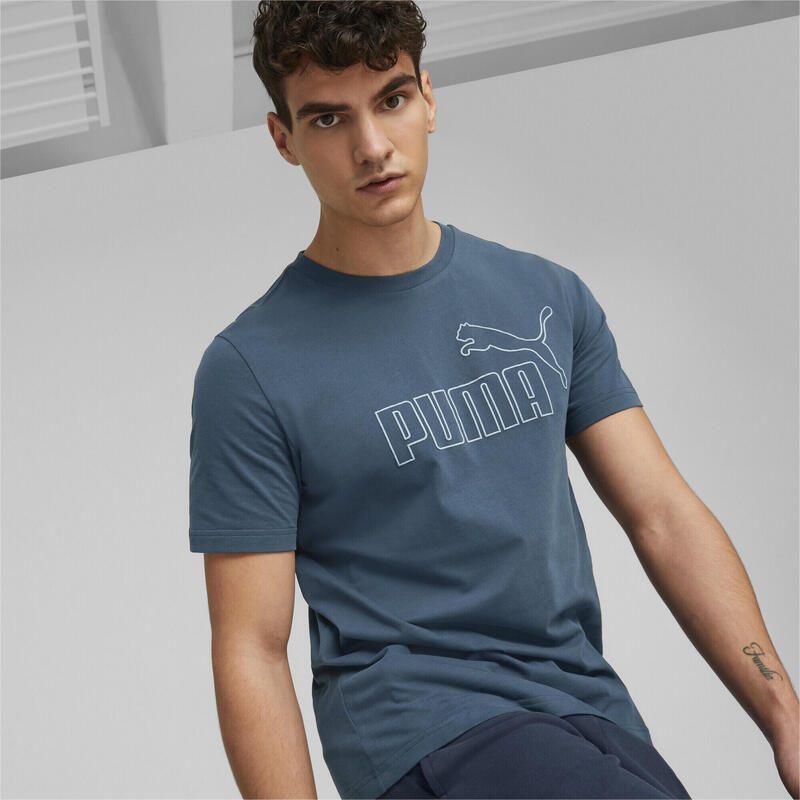T-shirt PUMA Essentials Elevated para homem Azul noite escuro