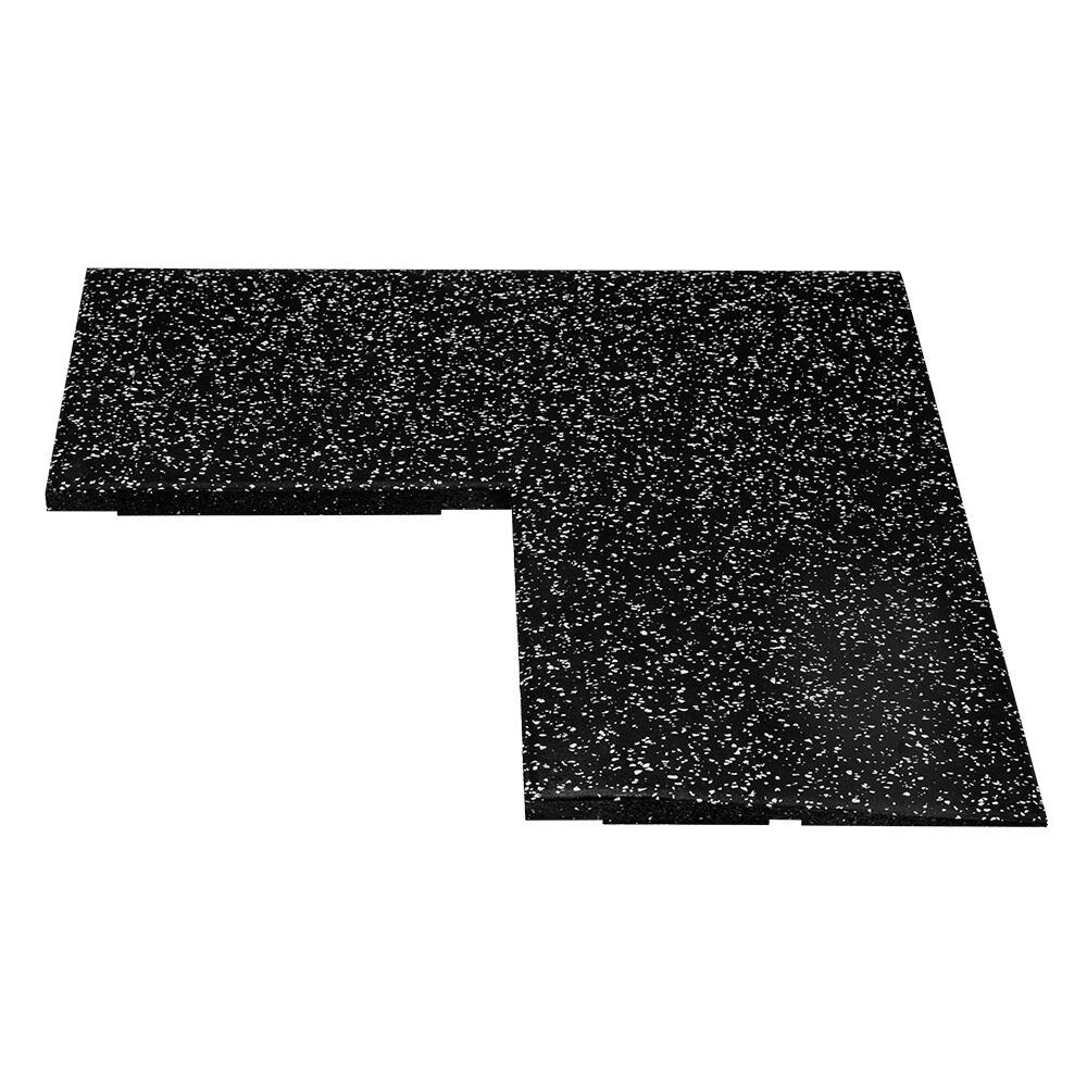 Pièce d'angle en caoutchouc pour sol sportif - 50x50 cm - épaisseur 20 mm - Gris 3/7